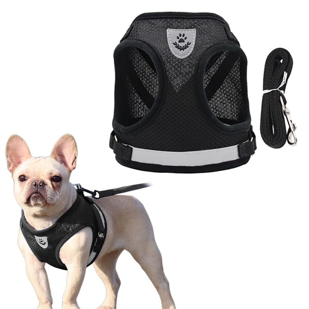 Qpets Dog Harness for Large Dogs, Adjustable Dog Belt with Safety Reflective Strip, Breathable Mesh Fabric Cat Belt, Dog Vest Harness with Leash (Suitable for 4-6 kg) Qpets Dog Harness for Large Dogs, Adjustable Dog Belt with Safety Reflective Strip, Breathable Mesh Fabric Cat Belt, Dog Vest Harness with Leash (Suitable for 4-6 kg)